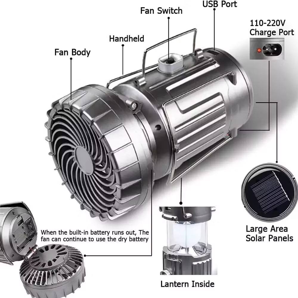 5-in-1 Adventure Solar Light & Portable Fan